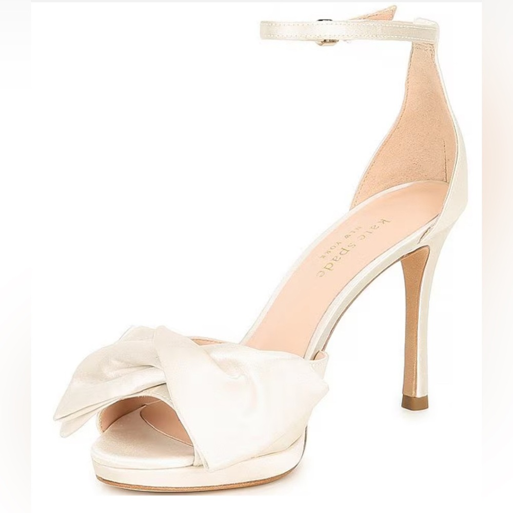 Kate Spade kate spade new york
Bridal Bow Satin Dress Sandals Ivory Bow Heels - Picture 1 of 11